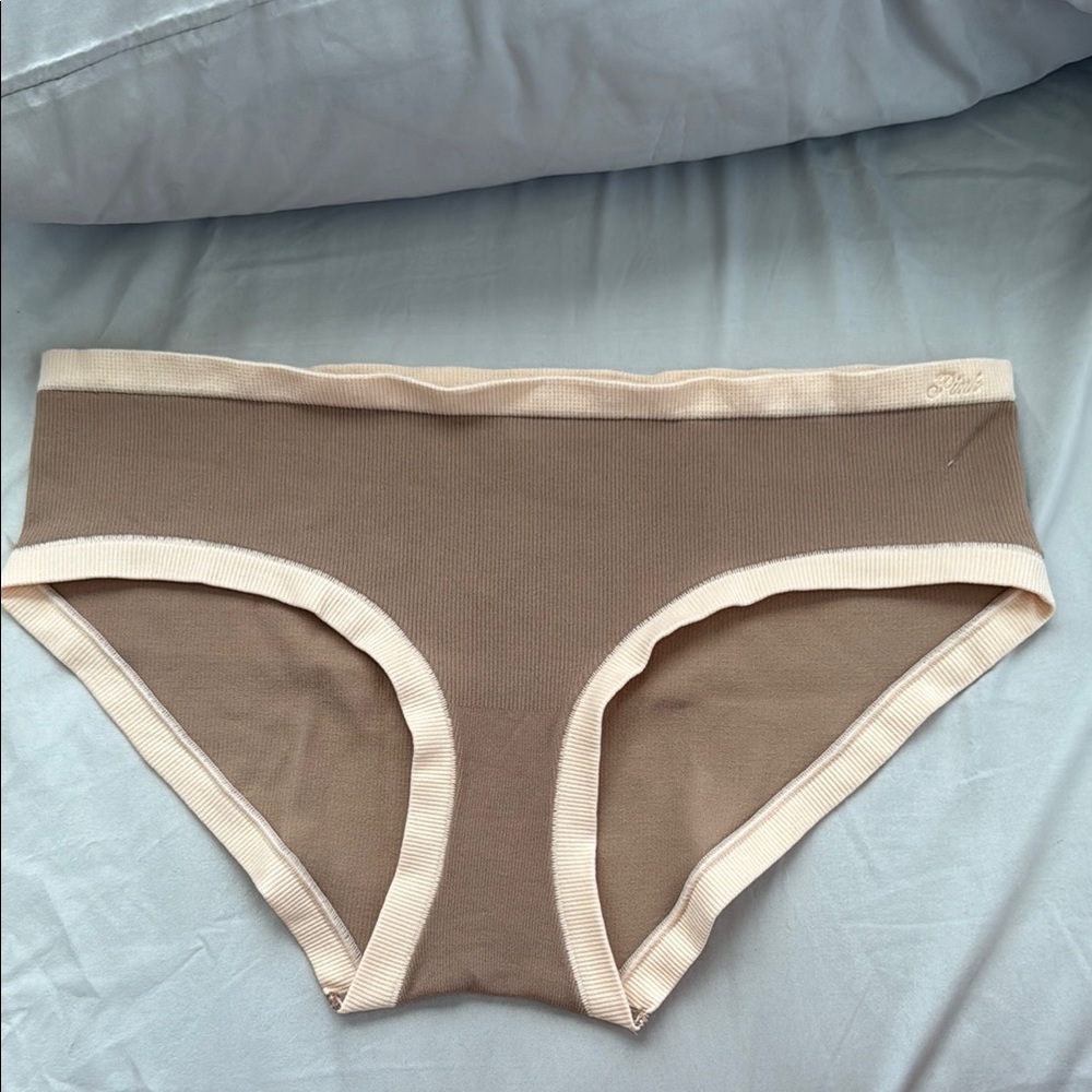 Brown and Cream Women's Underwear